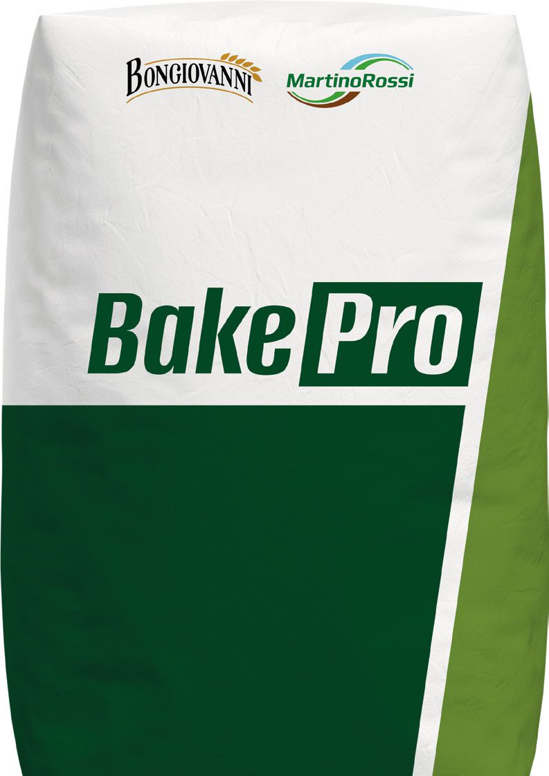 Sacco BakePro da 25 kg con i marchi Bongiovanni e MartinoRossi